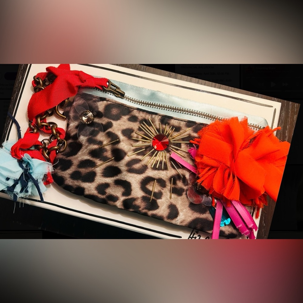 Lanvin X HM leopard clutch